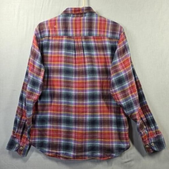 Tommy Bahama Shirt Mens Medium Multicolor Plaid Cotton Button Front Casual - Picture 5 of 12
